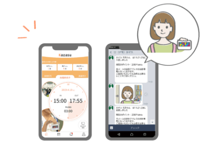 公式アプリ・LINEでのコミュニケーションイメージ